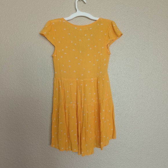 Urban Outfitters yellow women's short jumpsuit with flowers size xs-tp and tiere - Picture 4 of 13